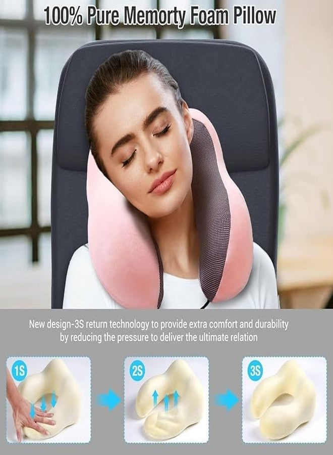 Caltero Memory Foam Travel Neck Pillow Neck Support Rest Pillow Tradworld Memory Foam Luxury Travel Neck Support Rest Pillow-2024 - Image 4